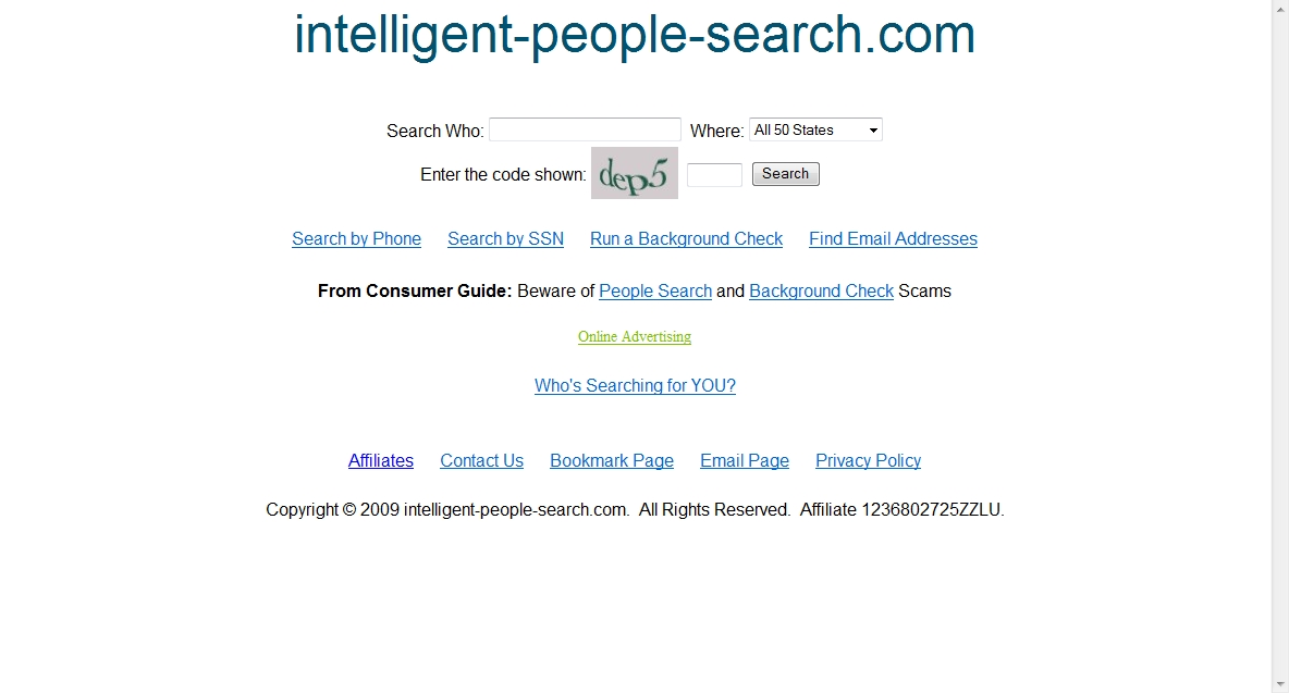 Intelligent People Search: An example of your 'people search' engine